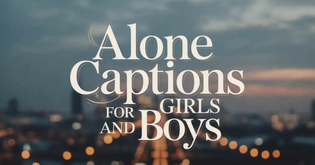 Alone Captions for Instagram