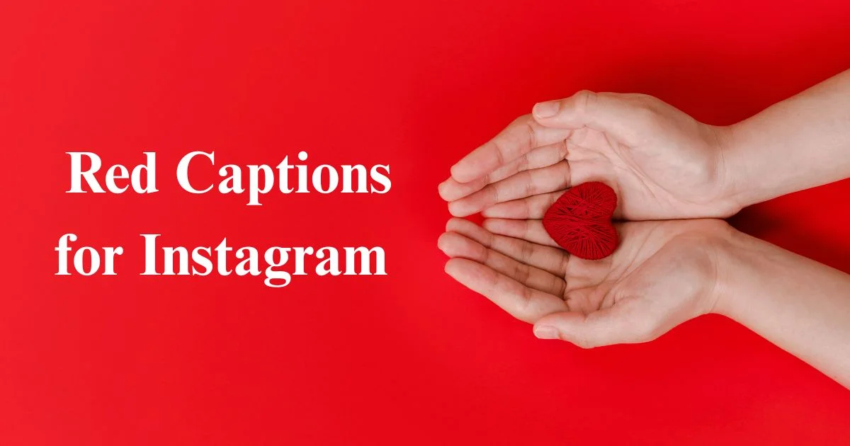 Red Captions for Instagram